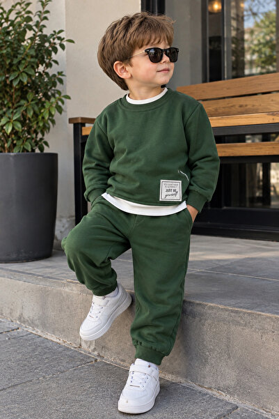 Unisex Kız Erkek Çocuk 2'li Eşofman Takımı – Sweatshirt ve Jogger Pantolon
