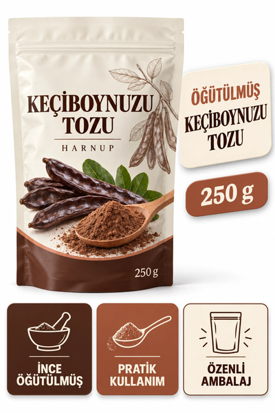 Çare Burada Keçiboynuzu Tozu 250 Gr Öğütülmüş Harnup Tozu Doğal Gıda Ürünü