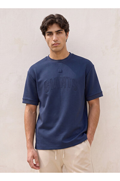 SP Characters New York Giants Regular Fit Cotton Crew Neck T-shirt