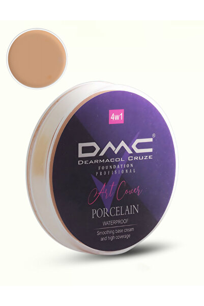 Art Cover Porcelain Yüksek Kapatıcı Suya Dayanıklı Porselen Krem Fondöten 50 ml