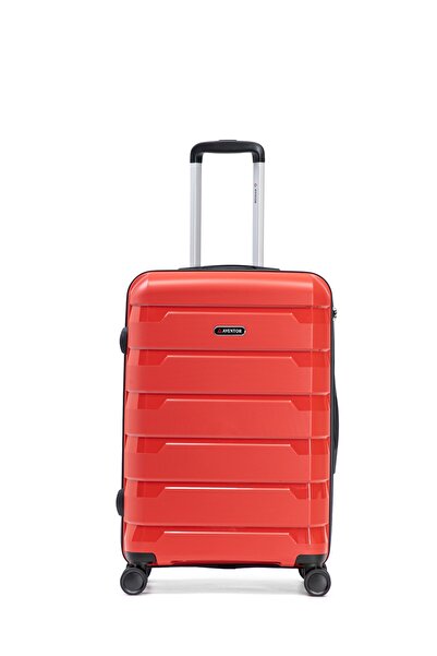 aventor Troler de cabină, 55x40x23 cm, PP, Lacăt cu combinație TSA, 4 roți duble 360 °   Roți, AV109, Roșu