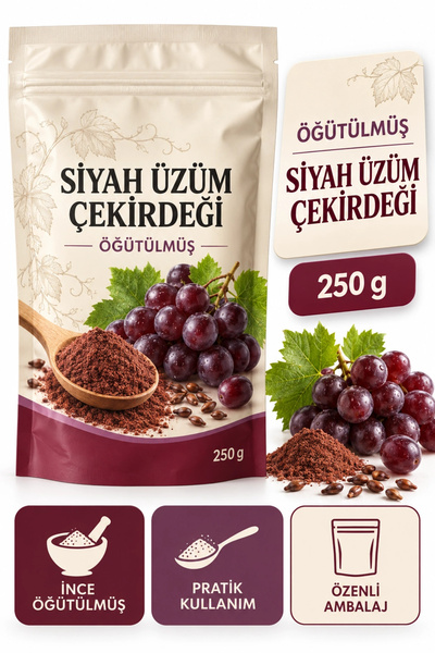 Çare Burada ÇareBurada Öğütülmüş Siyah Üzüm Çekirdeği 250 g