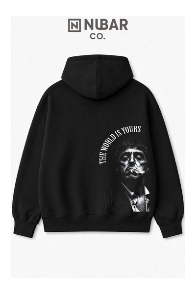 PANDORICA Φούτερ με κουκούλα Tony Montana Scarface, Unisex, 3-κλωνο, υψηλής π...