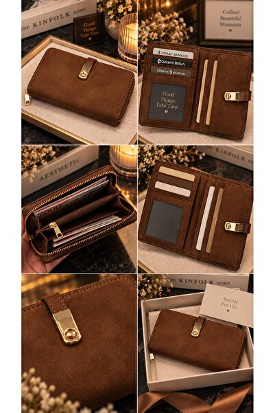 Fiori Suede Card Holder Wallet