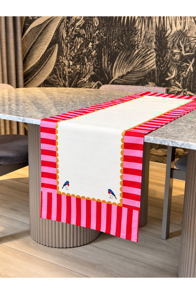 Skhome سجادة مطبوعة بتصميم عصري مع طيور، قطعة واحدة 40×140 سم (SKR-56)