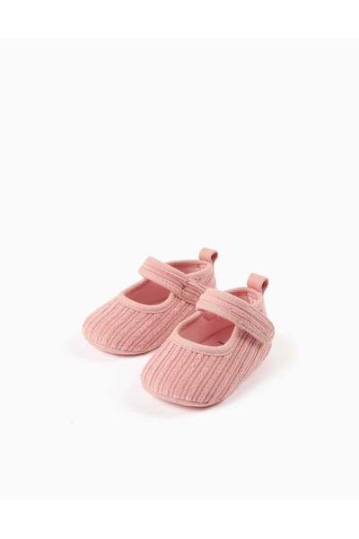 Ziddy Pre-Walker Mary Jane Shoes With Touch-Fastener For Newborn Girls, Pink