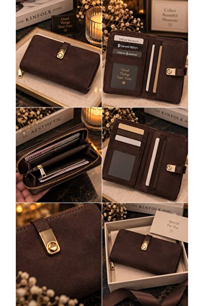 Fiori Suede Card Holder Wallet