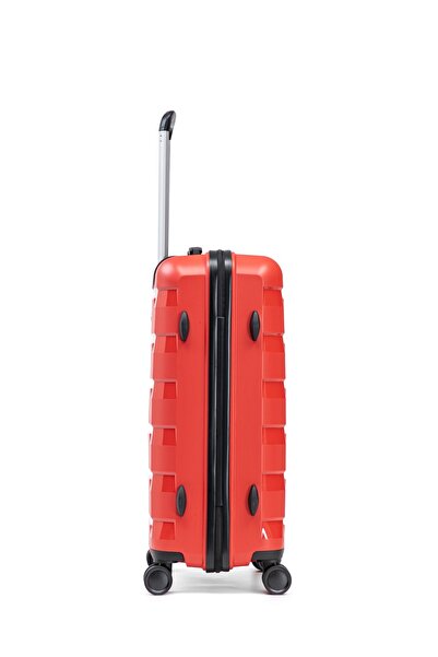 aventor Troler de cabină, 55x40x23 cm, PP, Lacăt cu combinație TSA, 4 roți duble 360 °   Roți, AV109, Roșu