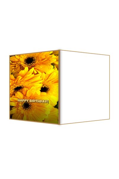 OEM Felicitare Aniversare buchet vibrant de gerbera, pliata 13.3x19.4cm, desi...