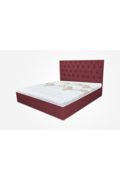 Timflex Pat cu somiera Imperia PAL 160x200 cm Piele ecologica Bordo