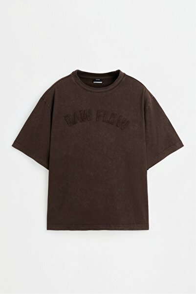 LEFTIES Soluk efektli relaxed fit t-shirt