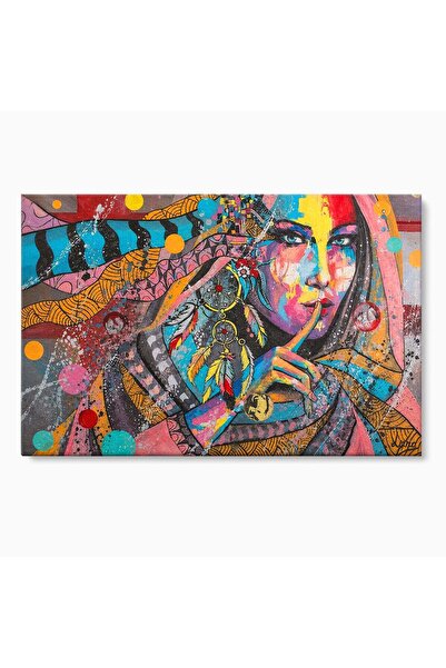 Luxcanva Tablou Canvas Calatorie Spirituala 70x50 cm pe Sasiu Lemn Portret Fe...