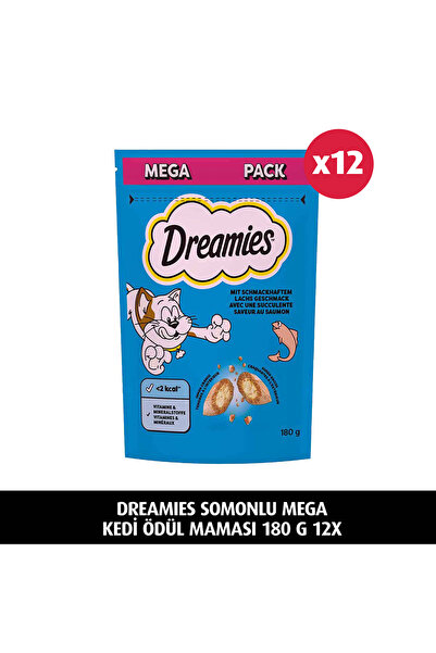 Dreamies Somonlu Mega Kedi Ödül Maması 180 G 12X