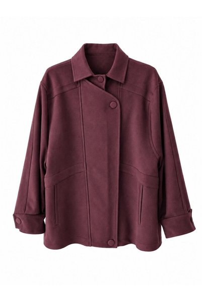 Retrobird Ruby Bomber Jacket Coat Women's Plum