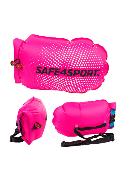 Safe4sport PerfectSwimmer+ Geamandură de înot roz cu buzunar etanș
