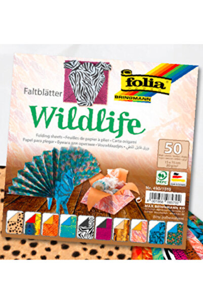 Folia Hârtie origami cu tematică faună sălbatică 15 x 15 cm 495/1515