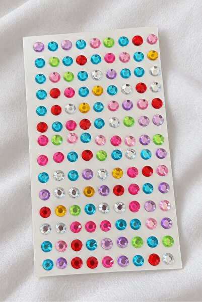 TAKIŞTIR Karışık Renk Daire Figürlü Yapışkanlı Taş Sticker