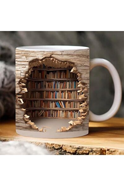 NALACAL Bookshelf Mug, A Library Shelf Cup, Library Bookshelf Mug, Book Lover...