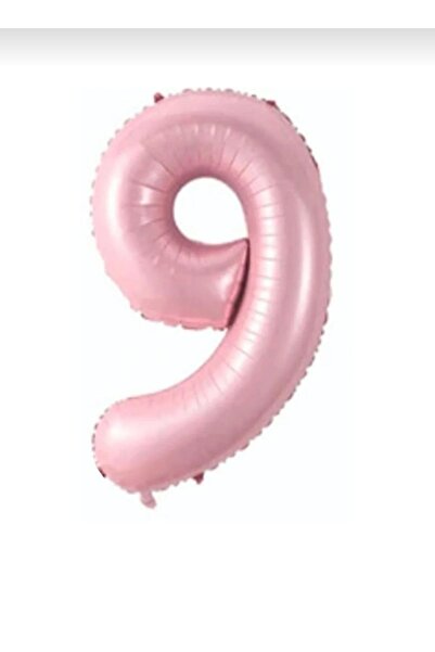 Folyo Balon 9 Rakamı Helyum Balon 76cm Pembe Renk - 9 Yaş Balonu - Doğum Günü Süsü