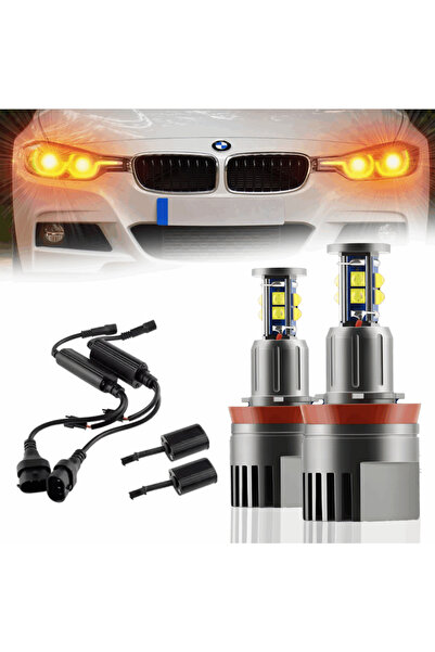 AUTOREY Σετ 2 λαμπτήρων LED σήμανσης H8 Angel Eyes 120W Συμβατό με BMW Σειρά ...