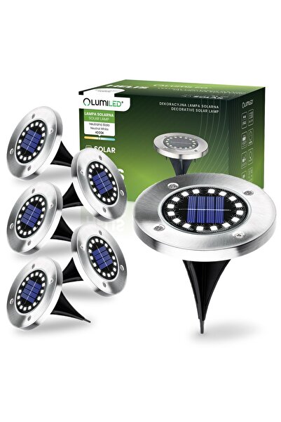 Lumiled Set de 6 Lămpi Solare de Grădină HELIS LED Discuri de Sol 4000K IP44