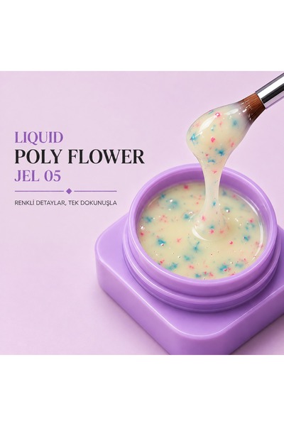 VB VIOLA BEAUTY LIQUID POLY FLOWER JEL - 30 ML ( Akışkan Kıvamlı Çiçek Parçac...