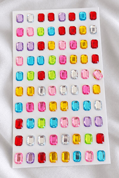 TAKIŞTIR Karışık Renk Yapışkanlı Taş Sticker
