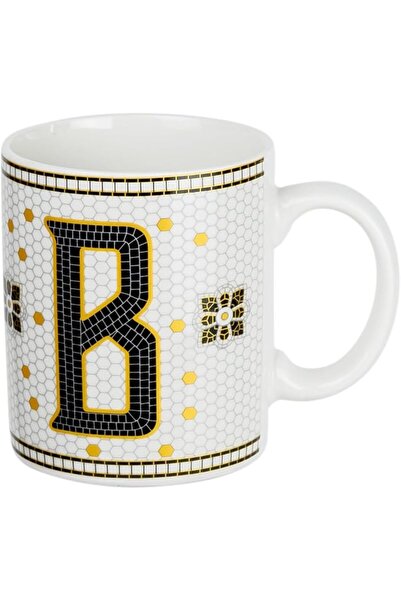 Cuisine Art Letter B Printed Porcelain Ceramic Tea Coffee Mug - 300ml - Styli...