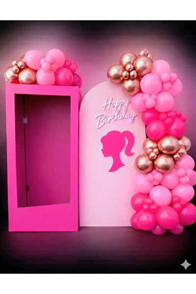 partiora konsept Pembe Balon Zincir Seti - Prenses Temalı Doğum Günü
