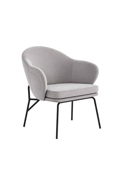 Palma homez Gray Velvet Chair 74X47X48 cm