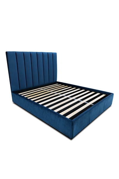 Timflex Pat Tapitat ELI somiera fixa 90x200 cm Catifea Bleumarin