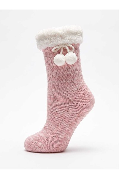 Aware Time Women's Fleece-Lined Non-Slip Sole Socks