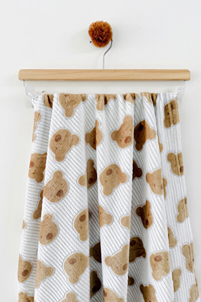 COOLMINIES Kışlık Yumuşak Desenli Bebek Battaniyesi, Çok Amaçlı Örtü, Battani...