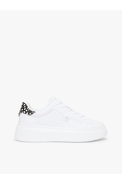 Tommy Hilfiger kadın animal print platfotm sneaker