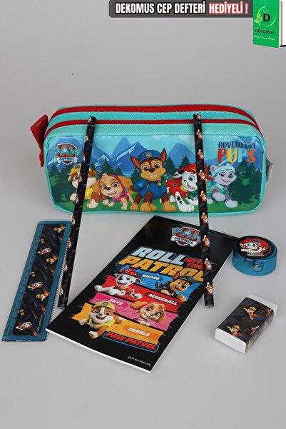 PAW PATROL X Dekomus Licensed Pencil Bag and 6-Piece Stationery Set Notepad, ...