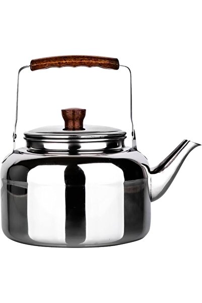 Bister Tea Kettle With Wooden Backlite Handle (4 Liter) | Wide Mouth With Ant...