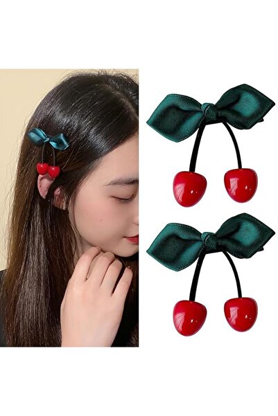 Tazweeq Hair Clip for Women Girls Kids, Cute Red Cherry Design, Nonslip Satin...