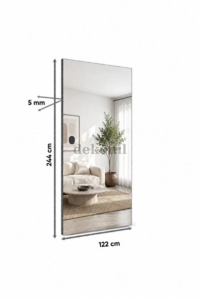 Dekonil Ayna Görünümlü Bambu Duvar Paneli 122*244 cm - 2 Adet 5,96m² (Gümüş)