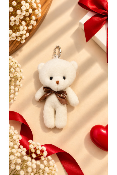 Silver Seasons Plush Teddy Bear Keychain Cute Mini Bear Bag Ornament Gift Acc...