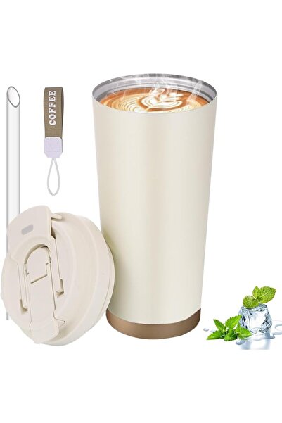 LEFAFA Travel Coffee Mug, 530ml Vacuum Insulated Coffee Mug with Leak-proof L...