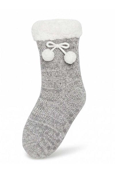 Aware Time Women's Fleece-Lined Non-Slip Sole Socks