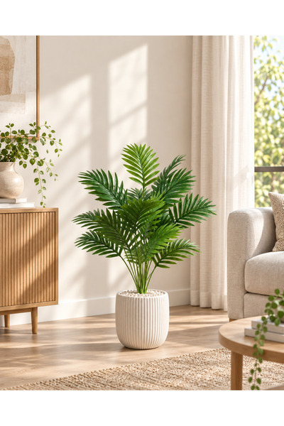 SY Vista Yapay Bitki - Palmiye-Starliçe-Deve Tabanı / Monstera Salon Bitkisi ...