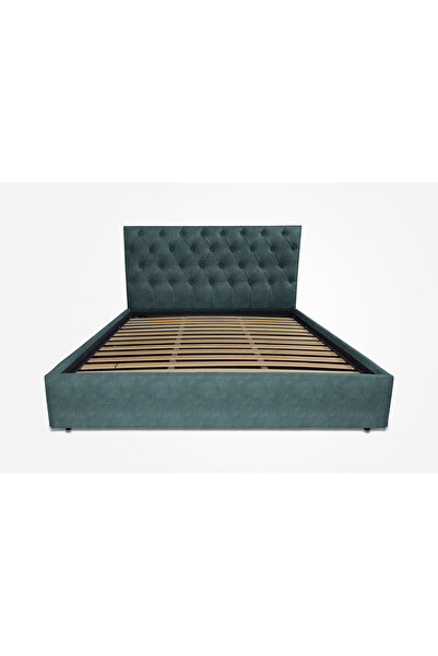 Timflex Pat tapitat cu somiera fixa Imperia Velur Jadeite