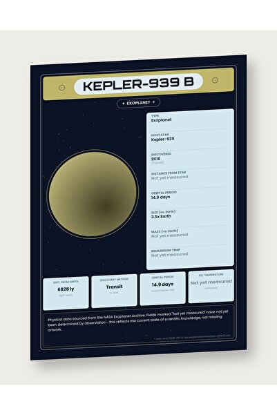 OEM Ινφογραφική Αφίσα Εξωγήινος Πλανήτης Kepler-939 b, Δεδομένα NASA, Εκπαιδε...