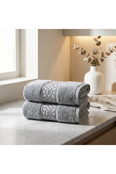 Dantela Bold Set of 2 Embroidered Hand Towels 50X90 cm