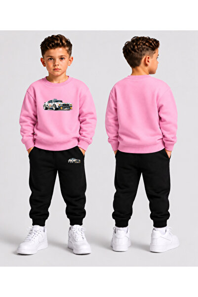 LORVEX Crew Neck Sweatshirt Top and Bottom Set Boys' Tracksuit Set 3 Thread T...
