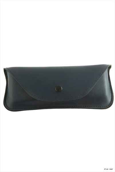 ZERO LAND Ilkestor Vinlex Leather Glasses Case (22504) Navy Blue