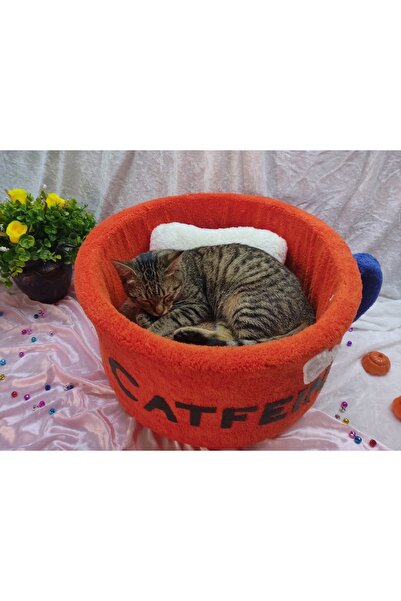 Catfeine Kahve Fincanı Tasarım Sünger Kedi Yatağı