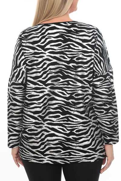 QRUVAZE Plus Size Printed V-Neck