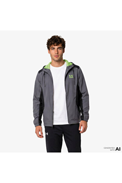 Under Armour Tech Sport Woven Erkek Gri Antrenman Ceket
